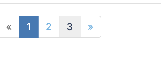 Pagination control at the bottom of the list